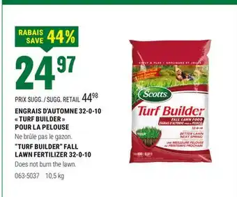 BMR TURF BUILDER POUR LA PELOUSE offer