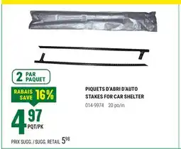 BMR PIQUETS D'ABRI D'AUTO offer