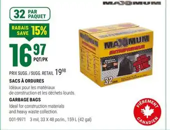 BMR SACS À ORDURES offer