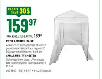 BMR PETIT ABRI UTILITAIRE offer