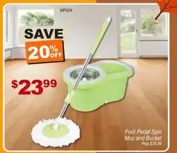 Oxford Mills Foot Pedal Spin Mop and Bucket offer