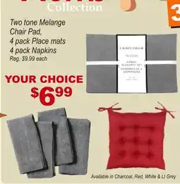 Oxford Mills Morris Collection Two tone Melange Chair Pad offer
