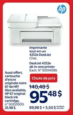 Walmart DeskJet 4252e all-in-one printer offer
