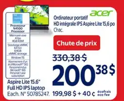 Walmart Aspire Lite 15.6 Full HD IPS laptop offer