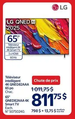 Walmart LG 65 QNED82AAA 4K Smart TV offer