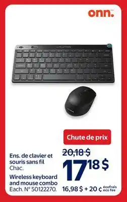 Walmart Wireless keyboard and mouse combo offer