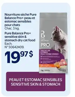 Walmart Pure Balance Pro+ sensitive skin & stomach dry cat food offer