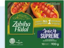 Walmart Zabiha Halal Juicy Supreme chicken frankfurters offer