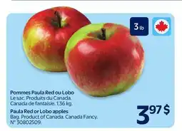 Walmart Paula Red or Lobo apples offer