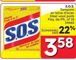 Rossy S.O.S. Tampons Steel wool pads Pk. of 18 offer