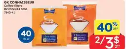 Rossy GK CONNAISSEUR Coffee filters #2 cone/#4 cone 40 Pk offer