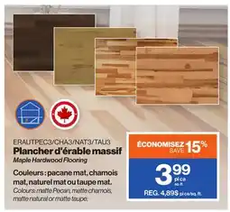 Patrick Morin Maple Hardwood Flooring offer