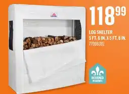 Canac 5 ft. 6 in. x 5 ft. 8 in. Log Shelter offer