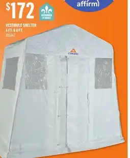 Canac 4 FT. X 8 FT. VESTIBULE SHELTER offer