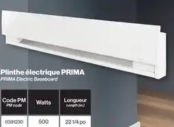 Patrick Morin PRIMA Electric Baseboard offer