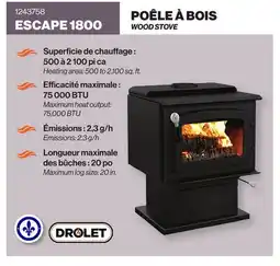 Patrick Morin ESCAPE 1800 WOOD STOVE offer