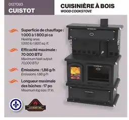 Patrick Morin WOOD COOKSTOVE CUISTOT offer