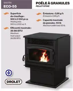 Patrick Morin PELLET STOVE ECO-55 offer