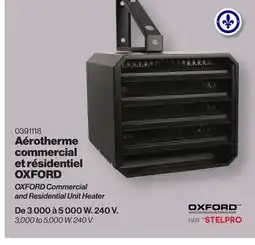 Patrick Morin OXFORD Commercial and Residential Unit Heater offer