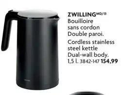 Home Hardware Cordless stainless steel kettle Dual-wall body offer