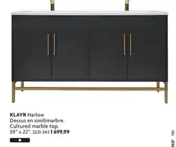 Home Hardware Harlow Double Sink Vanity with Cultured Marble Top offer