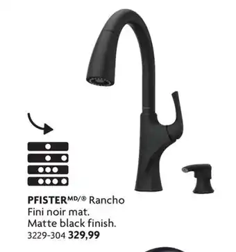 Home Hardware Rancho Single Handle Pull-Down Kitchen Faucet - with Soap Dispenser, Matte Black offer