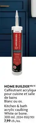 Home Hardware Kitchen & bath acrylic caulking White or bone offer