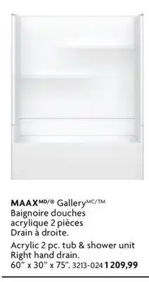Home Hardware Acrylic 2Pc. Tub and Shower Unit offer