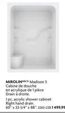 Home Hardware 1 Pc. Acrylic Shower Cabinet Right Hand Drain offer