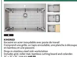 Home Hardware Drop-in Stainless Steel Sink Workstation offer