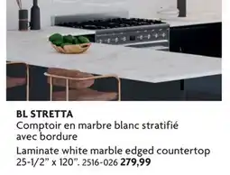 Home Hardware BL STRETTA Laminate White Marble Edged Countertop offer