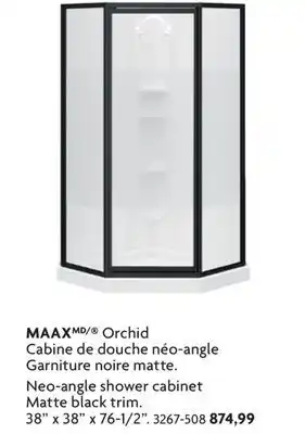 Home Hardware Neo-angle shower cabinet Matte black trim offer