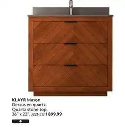 Home Hardware Mason Dessus en quartz. Quartz stone top offer