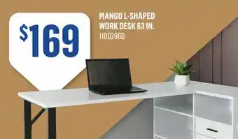 Canac Mango L-Shaped Work Desk 63 in offer