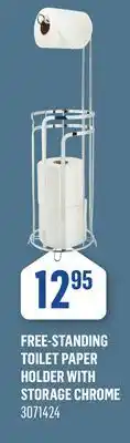 Canac Free-Standing Toilet Paper Holder with Storage Chrome offer
