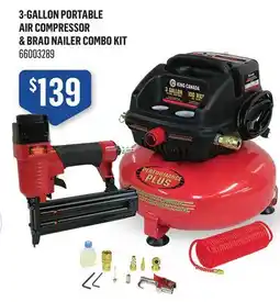 Canac 3-Gallon Portable Air Compressor & Brad Nailer Combo Kit offer