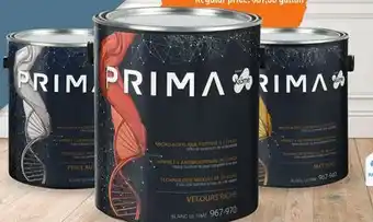 Canac Prima Flat Interior Latex Paint Ultimate White 3.78 L offer