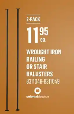 Canac Wrought Iron Railing Balusters offer