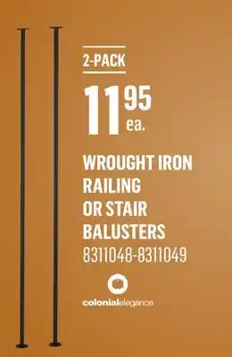 Canac Wrought Iron Railing Balusters offer