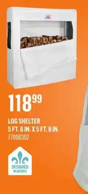 Canac Log Shelter 5ft.6in.x5ft.8in offer