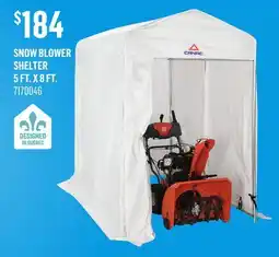 Canac Snow Blower Shelter 5ft.x8ft offer
