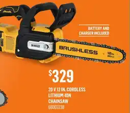 Canac 20 V 12 in. Cordless Lithium-Ion Chainsaw offer