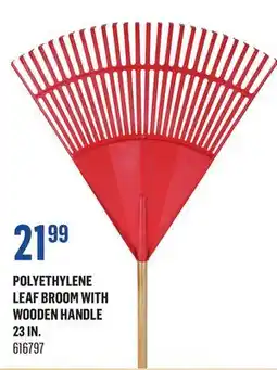 Canac Polyethylene Leaf Broom with Wooden Handle 23 in offer