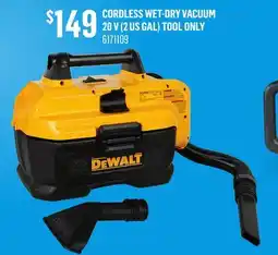 Canac Cordless Wet-Dry Vacuum 20 V (2 US Gal) Tool Only offer