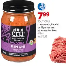Avril CRU choucroute, kimchi ou légumes crus et fermentés bios offer