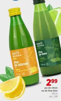 Avril jus de citron ou de lime bios offer