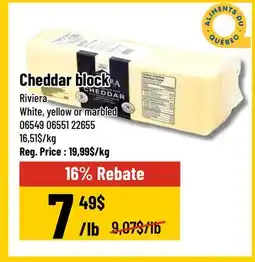 Mayrand Cheddar Cheese Block 2 kg Riviera offer