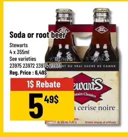 Mayrand Stewarts Soda or root beer offer