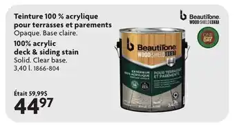 Home Hardware 100% acrylic deck & siding stain offer