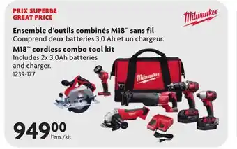 Home Hardware M18 cordless combo tool kit offer